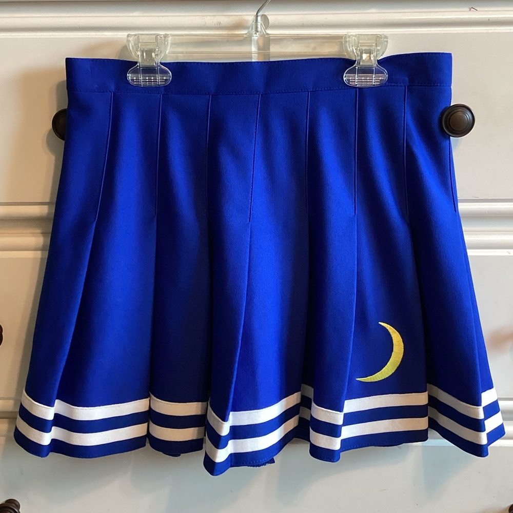 Sailor Moon style blue pleated skirt